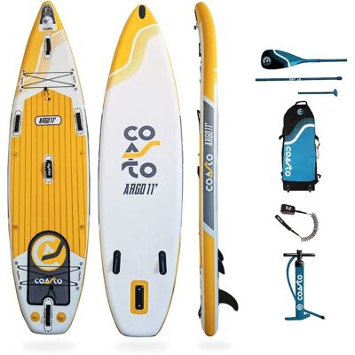 Set paddle gonfiabile Coasto Argo - Giallo 11'0" - Stand Up Paddle Set paddle gonfiabile Coasto Argo - Giallo 11'0" - Stand Up Paddle