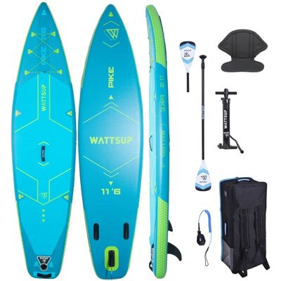 Wattsup Pike 11'6" SUP gonflable - Bleu - Pagaie & Kayak - Publicité Wattsup Pike 11'6" SUP gonflable - Bleu - Pagaie & Kayak - Publicité