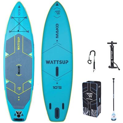 Wattsup - MAKO - 10'5" - Bleu - Planche Stand Up Paddle - Publicité Wattsup - MAKO - 10'5" - Bleu - Planche Stand Up Paddle - Publicité