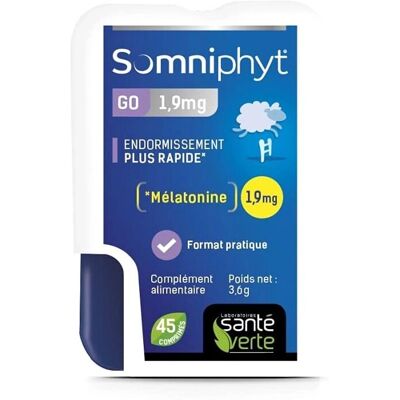 Santé Verte Somniphyt Go 1,9 mg Somnifère - 45 Comprimés - Publicité Santé Verte Somniphyt Go 1,9 mg Somnifère - 45 Comprimés - Publicité