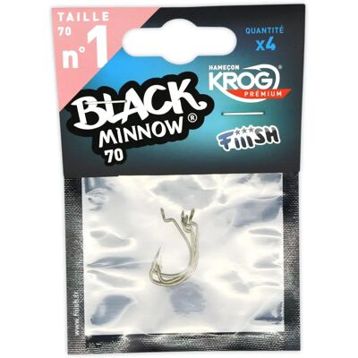Fiiish Black Minnow No.1 Krog 4 - Hameçon de Pêche - Publicité Fiiish Black Minnow No.1 Krog 4 - Hameçon de Pêche - Publicité