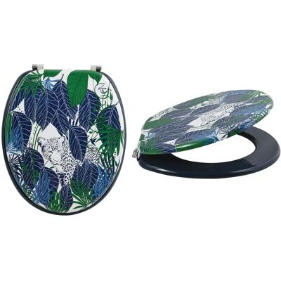 Couvercle de Toilette MSV - Bleu Vert - Charnières en Acier Inoxydable - 42,5x36,5cm - Siège de WC - Publicité Couvercle de Toilette MSV - Bleu Vert - Charnières en Acier Inoxydable - 42,5x36,5cm - Siège de WC - Publicité