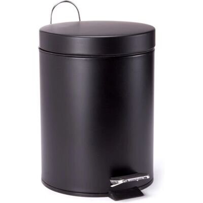 MSV 3700703902652 Poubelle - 3L Acier Inoxydable Noir MSV 3700703902652 Poubelle - 3L Acier Inoxydable Noir