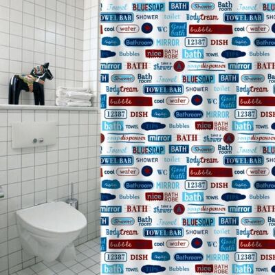 MSV - Antonia - Multicolor - 180x200 cm - Rideau de douche - Publicité MSV - Antonia - Multicolor - 180x200 cm - Rideau de douche - Publicité