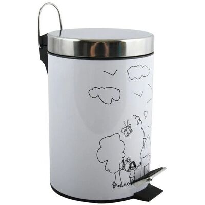 MSV - 3700703904861 - 3 L - Blanc - Trash Can - Publicité MSV - 3700703904861 - 3 L - Blanc - Trash Can - Publicité
