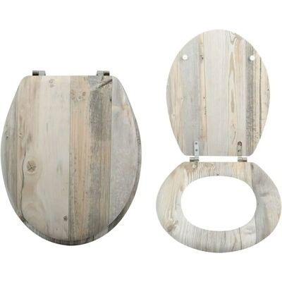 Asiento de inodoro beige Ombo - MDF, bisagras inox Asiento de inodoro beige Ombo - MDF, bisagras inox