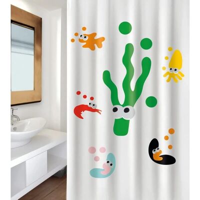 MSV Hendrik - Mehrfarbige Wasserdichte Polyester-Duschvorhang - 180x200cm - Badezimmerdeko MSV Hendrik - Mehrfarbige Wasserdichte Polyester-Duschvorhang - 180x200cm - Badezimmerdeko