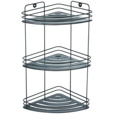 MSV Badregal Wandregal - 20x20x41 cm - Schwarz MSV Badregal Wandregal - 20x20x41 cm - Schwarz