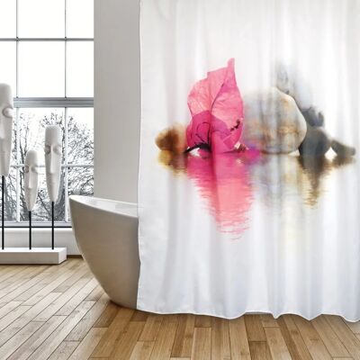 Tenda doccia MSV Borneo - 180x200cm, Bianco, Antibatterico, Lavabile Tenda doccia MSV Borneo - 180x200cm, Bianco, Antibatterico, Lavabile
