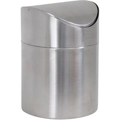 MSV Stainless Steel Trash Can - 1.5L Compact Modern Design MSV Stainless Steel Trash Can - 1.5L Compact Modern Design