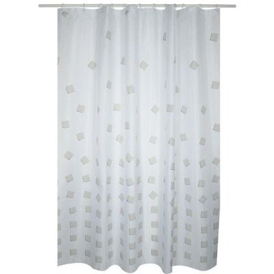 Rideau de Douche Beige MSV - Premium 180x200cm - Publicité Rideau de Douche Beige MSV - Premium 180x200cm - Publicité