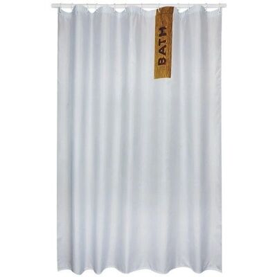 Ride de douche en polyester blanc MSV - 180x200cm - Type de produit - Publicité Ride de douche en polyester blanc MSV - 180x200cm - Type de produit - Publicité