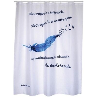 MSV - Pluma - Blu - 180x200 cm - Tenda doccia MSV - Pluma - Blu - 180x200 cm - Tenda doccia