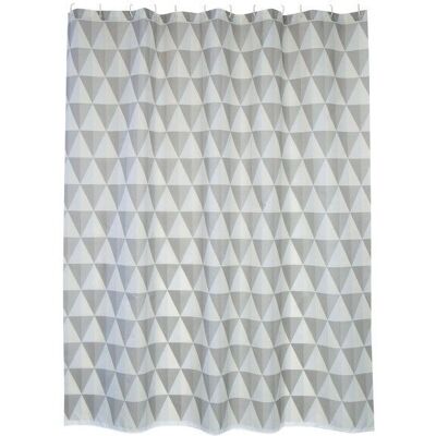 MSV 3700703917106 Rideau de Douche - Gris Blanc Polyester - Publicité MSV 3700703917106 Rideau de Douche - Gris Blanc Polyester - Publicité