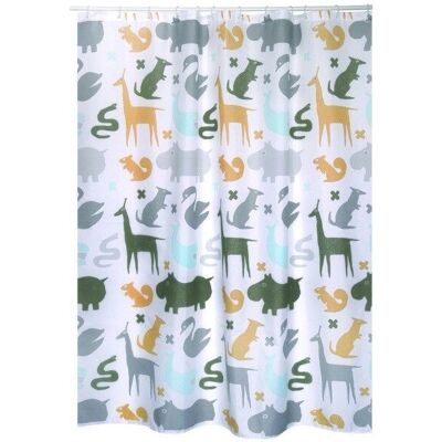 MSV Premium Noe - Rideau de douche en polyester multicolore 180x200cm - Publicité MSV Premium Noe - Rideau de douche en polyester multicolore 180x200cm - Publicité
