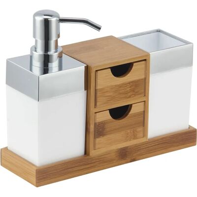 MSV Bambus Badezimmer-Accessoires-Set - Modern Kompakt Design MSV Bambus Badezimmer-Accessoires-Set - Modern Kompakt Design