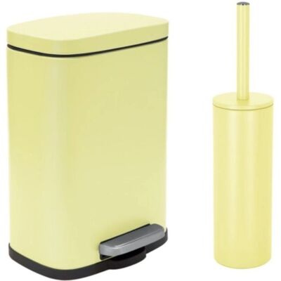 Set de Papelera con Pedal AKIRA y Escobilla - Basurero y Cepillo de Baño Set de Papelera con Pedal AKIRA y Escobilla - Basurero y Cepillo de Baño