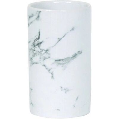 MSV Vit fristående tandborstmugg - Badrumsaccessoar MSV Vit fristående tandborstmugg - Badrumsaccessoar