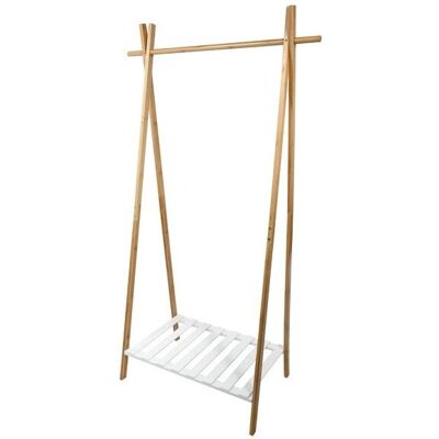 MSV Modell 144921 Weiß Holz Stehender Garderobenständer - Garderobe MSV Modell 144921 Weiß Holz Stehender Garderobenständer - Garderobe