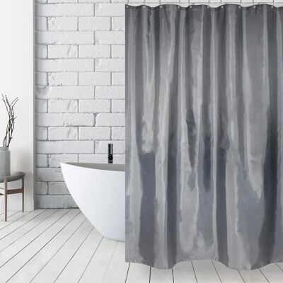 MSV Grauer Duschvorhang - 180x200cm - Polyester - Antibakteriell MSV Grauer Duschvorhang - 180x200cm - Polyester - Antibakteriell