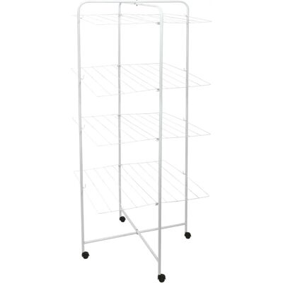 MSV - Tendedero Torre 3 Niveles 23M - Acier blanc - Séchoir porte-tours - Publicité MSV - Tendedero Torre 3 Niveles 23M - Acier blanc - Séchoir porte-tours - Publicité