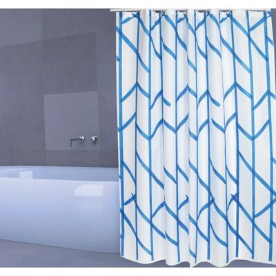 MSV Premium Blau Weiß Duschvorhang - 180x200cm MSV Premium Blau Weiß Duschvorhang - 180x200cm