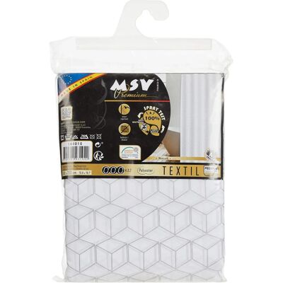Tenda doccia MSV Argento - PVC impermeabile 180x200 cm Tenda doccia MSV Argento - PVC impermeabile 180x200 cm