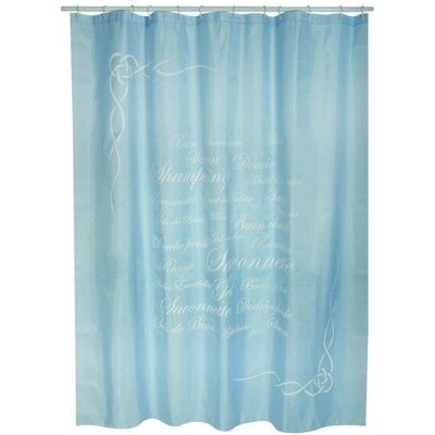 MSV 3700703933588 - Rideau de Douche en Polyester Bleu - Publicité MSV 3700703933588 - Rideau de Douche en Polyester Bleu - Publicité