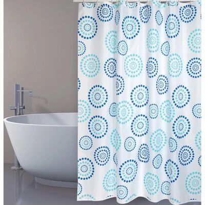 MSV Premium Punkte Blau Duschvorhang - Wasserfest, 180x200cm MSV Premium Punkte Blau Duschvorhang - Wasserfest, 180x200cm
