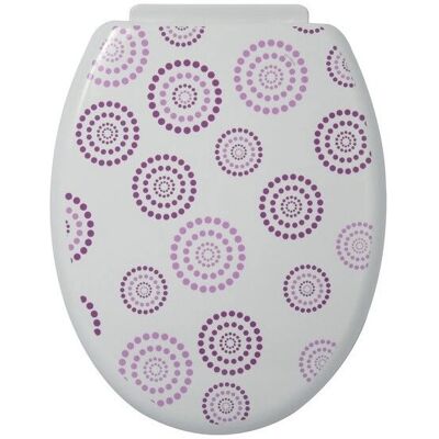 MSV - 3700703934110 - Violeta - Blanco - asiento de inodoro MSV - 3700703934110 - Violeta - Blanco - asiento de inodoro
