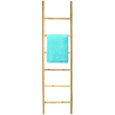 Perchero de toallas MSV de bambú - Moderno con 6 niveles para baño Perchero de toallas MSV de bambú - Moderno con 6 niveles para baño