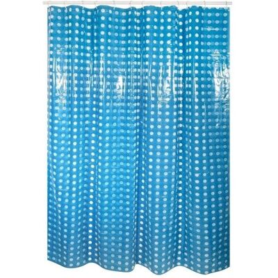 MSV 141050 - Cortina de ducha PVC azul oscuro - 12 anillas - 180x200cm MSV 141050 - Cortina de ducha PVC azul oscuro - 12 anillas - 180x200cm