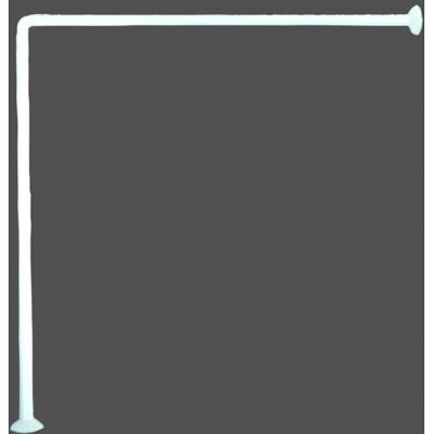 MSV 3700703940999 Barra per tenda doccia angolare - Alluminio 80x80cm - Bianco MSV 3700703940999 Barra per tenda doccia angolare - Alluminio 80x80cm - Bianco