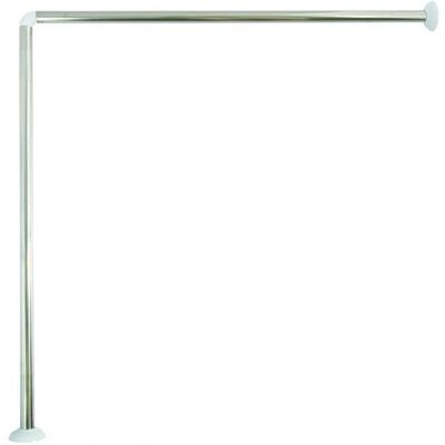 Barre de douche d'angle MSV 80x80cm - Acier inoxydable - Publicité Barre de douche d'angle MSV 80x80cm - Acier inoxydable - Publicité