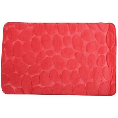 MSV 141064 - Tapis de bain microfibre Pebble - 50x80cm - Rouge - Publicité MSV 141064 - Tapis de bain microfibre Pebble - 50x80cm - Rouge - Publicité