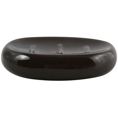 MSV Java Ceramic Soap Dish - Black - 13x10x3cm MSV Java Ceramic Soap Dish - Black - 13x10x3cm