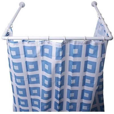 MSV 140392 - Barre d'angle pour rideau de douche - Blanc MSV 140392 - Barre d'angle pour rideau de douche - Blanc