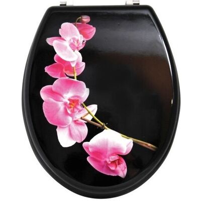 MSV Model 3700703947639 - Toilettenzitting, Zwart, Roze MSV Model 3700703947639 - Toilettenzitting, Zwart, Roze