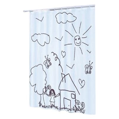 MSV - 140790 - Weiß - 180x200 cm - Duschvorhang MSV - 140790 - Weiß - 180x200 cm - Duschvorhang