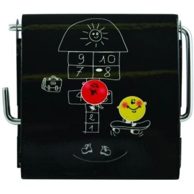 Support WC mural noir MSV 3700703948353 - Porte-papier toilette mural - Publicité Support WC mural noir MSV 3700703948353 - Porte-papier toilette mural - Publicité