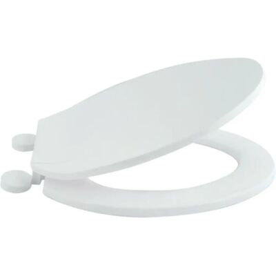MSV Weißer Toilettensitz - Robuste Kunststoffscharniere - 46x37x35cm MSV Weißer Toilettensitz - Robuste Kunststoffscharniere - 46x37x35cm