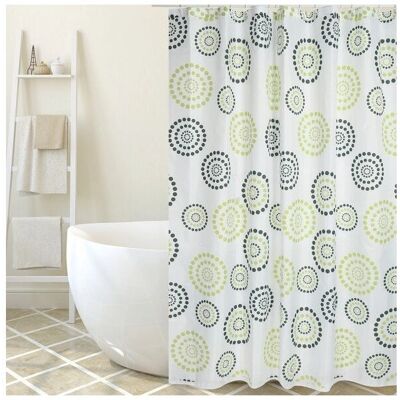 MSV Duschvorhang - Grün, 180x200cm - Polyester MSV Duschvorhang - Grün, 180x200cm - Polyester