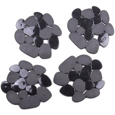 Tapis de bain antidérapant noir MSV - Accessoire de bain Tapis de bain antidérapant noir MSV - Accessoire de bain