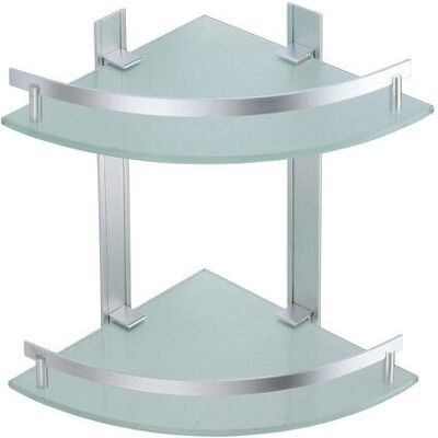 MSV Modell 3700703954347 Badezimmer Wandregal - Aluminium, Glas MSV Modell 3700703954347 Badezimmer Wandregal - Aluminium, Glas
