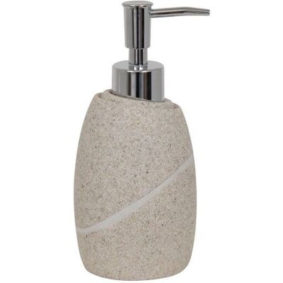 MSV Nele Zeepdispenser - zeepdispenser, beige, met zeeppot MSV Nele Zeepdispenser - zeepdispenser, beige, met zeeppot