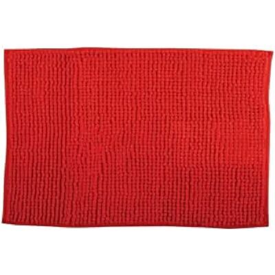 MSV Chenille Bath Mat - Microfiber, Red, 60x90cm - Bath Mat MSV Chenille Bath Mat - Microfiber, Red, 60x90cm - Bath Mat