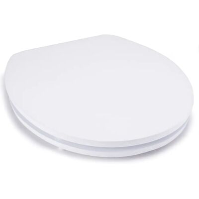 Tapa de inodoro MSV - Blanco - Bisagras de acero inoxidable duraderas Tapa de inodoro MSV - Blanco - Bisagras de acero inoxidable duraderas