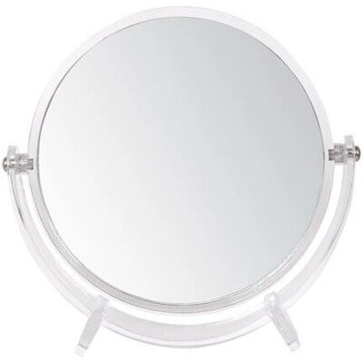 Miroir de maquillage rond gris MSV 17cm - Miroir de beauté - Publicité Miroir de maquillage rond gris MSV 17cm - Miroir de beauté - Publicité