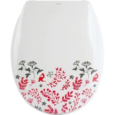MSV 3700703957461 Toilettensitz - Soft-close, Rot & Weiß - Badezimmerzubehör MSV 3700703957461 Toilettensitz - Soft-close, Rot & Weiß - Badezimmerzubehör