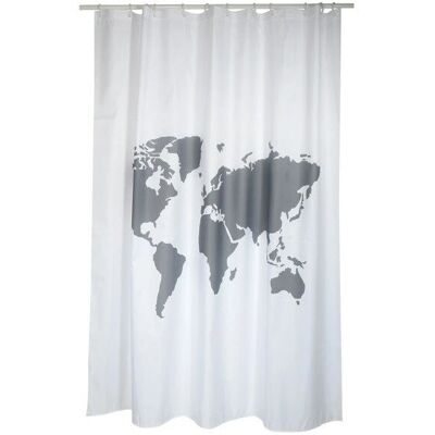 MSV Modello 3700703957522 - Tenda doccia, grigia e bianca MSV Modello 3700703957522 - Tenda doccia, grigia e bianca